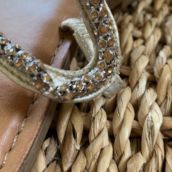 EUC.  Worn once!  Chic beaded “snake” sandals - Picture 4 of 5